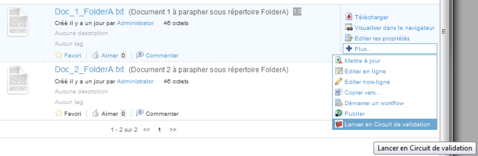Lancement de circuit de paraphe