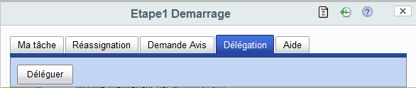 Formulaire de tâche - Délégation