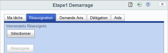 Formulaire de tâche - Réassignation